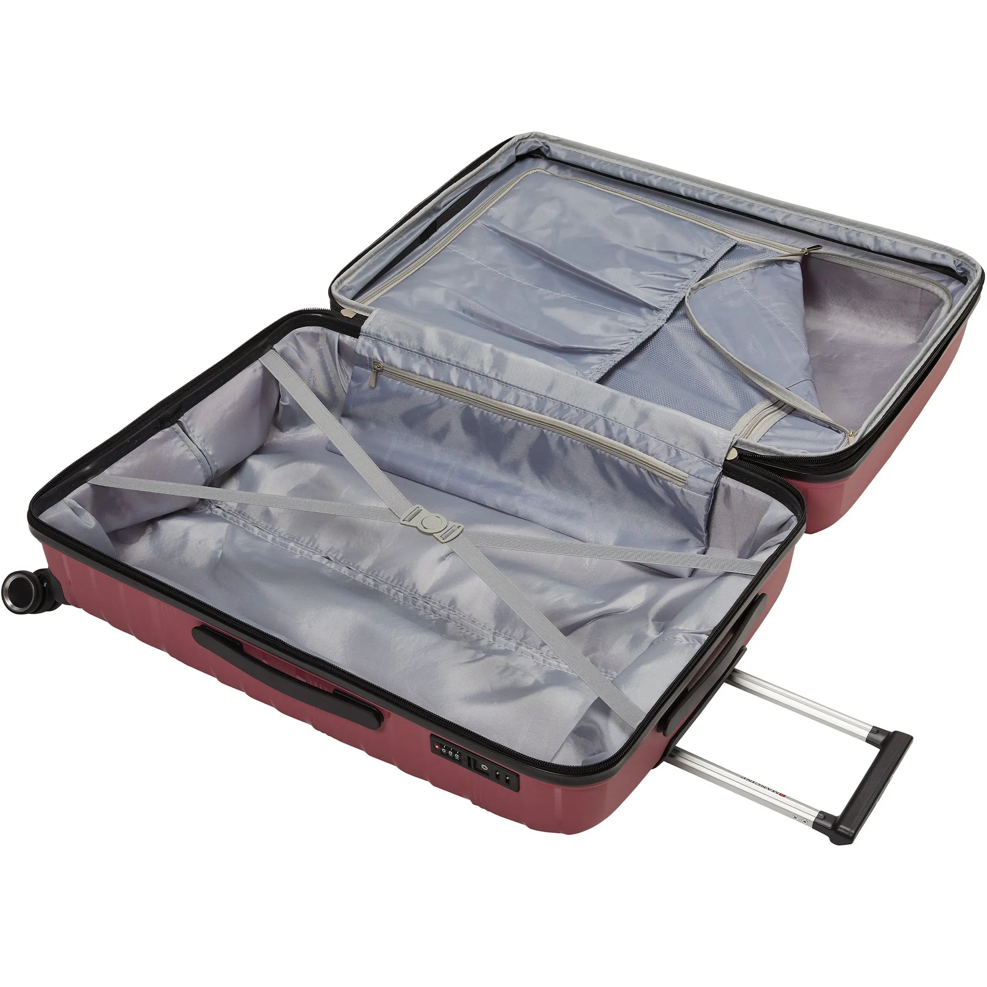 Mancini Bermuda Collection Polypropylene Spinner Luggage 2-Piece Set (Carry-On & Large)