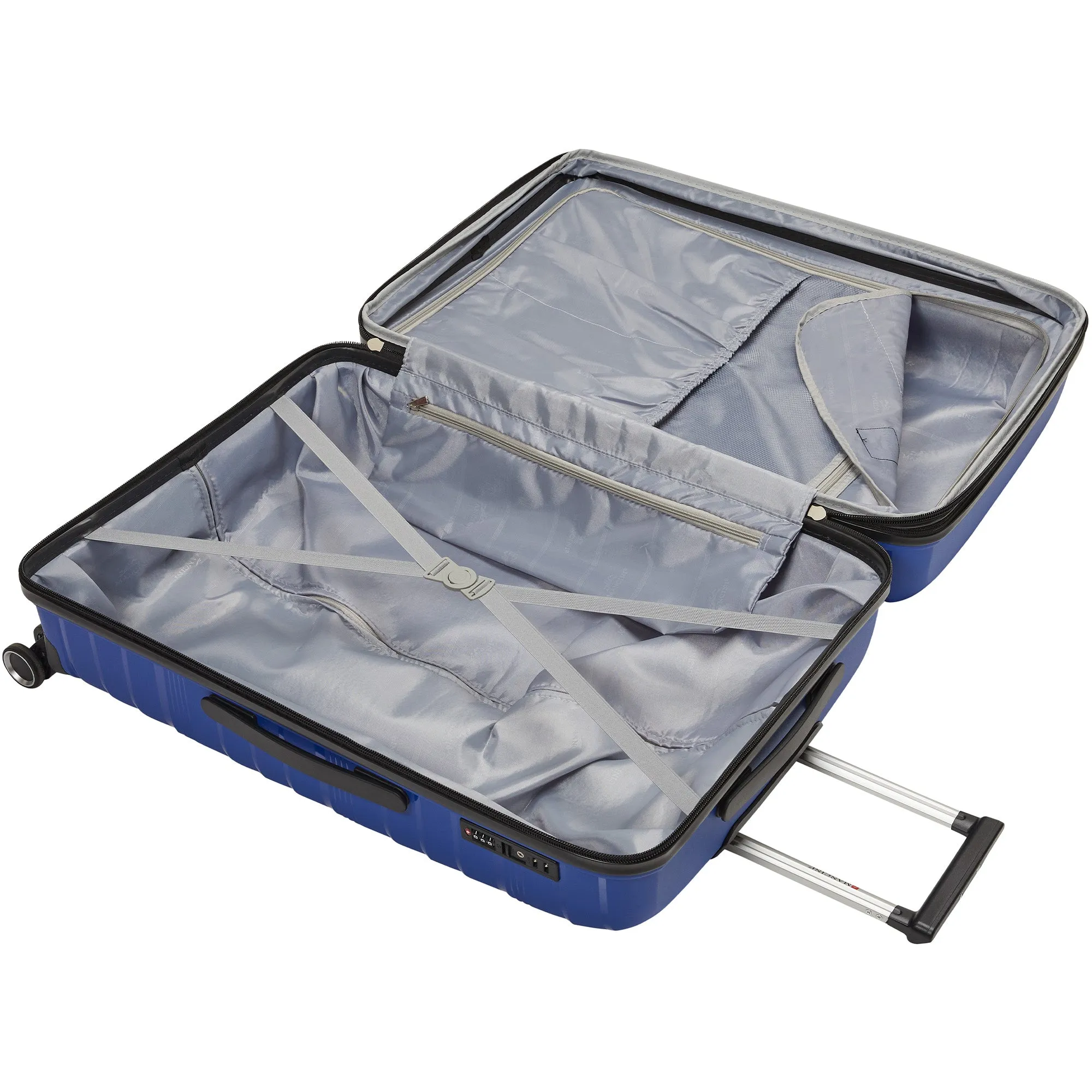 Mancini Bermuda Collection Polypropylene Spinner Luggage 2-Piece Set (Carry-On & Large)