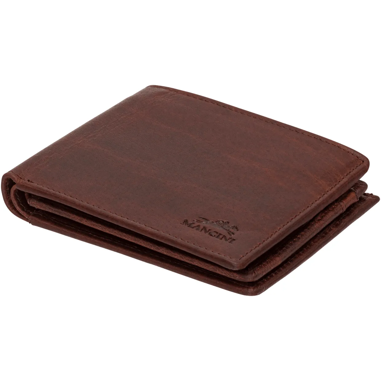 Mancini BUFFALO RFID Secure Center Wing Billfold