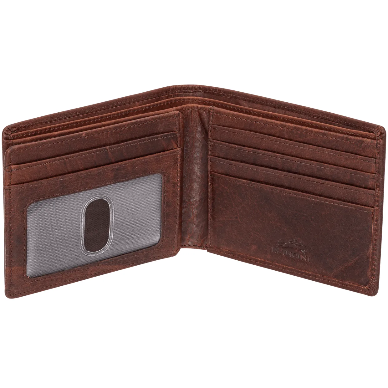 Mancini BUFFALO RFID Secure Center Wing Billfold