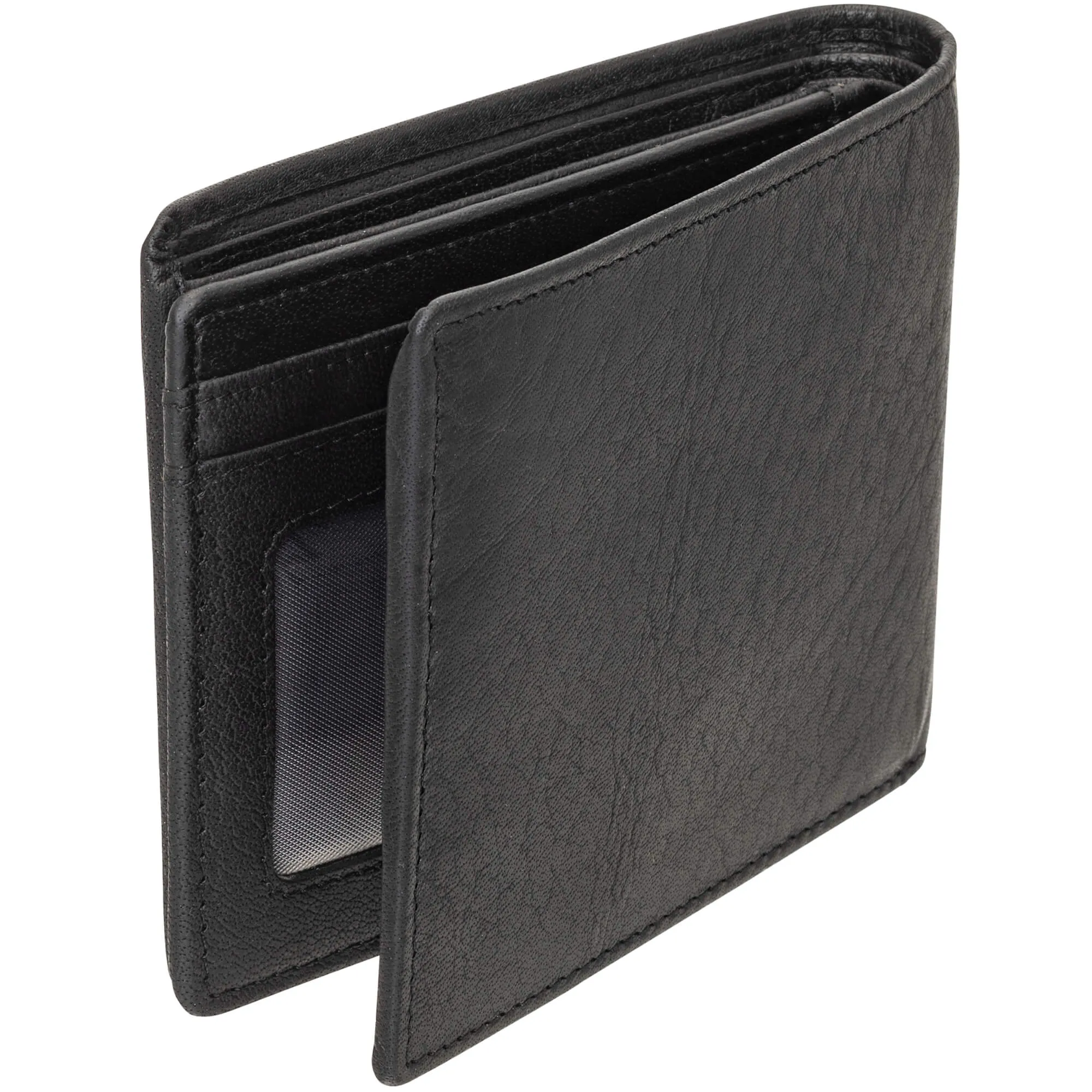 Mancini BUFFALO RFID Secure Center Wing Wallet with Coin Pocket