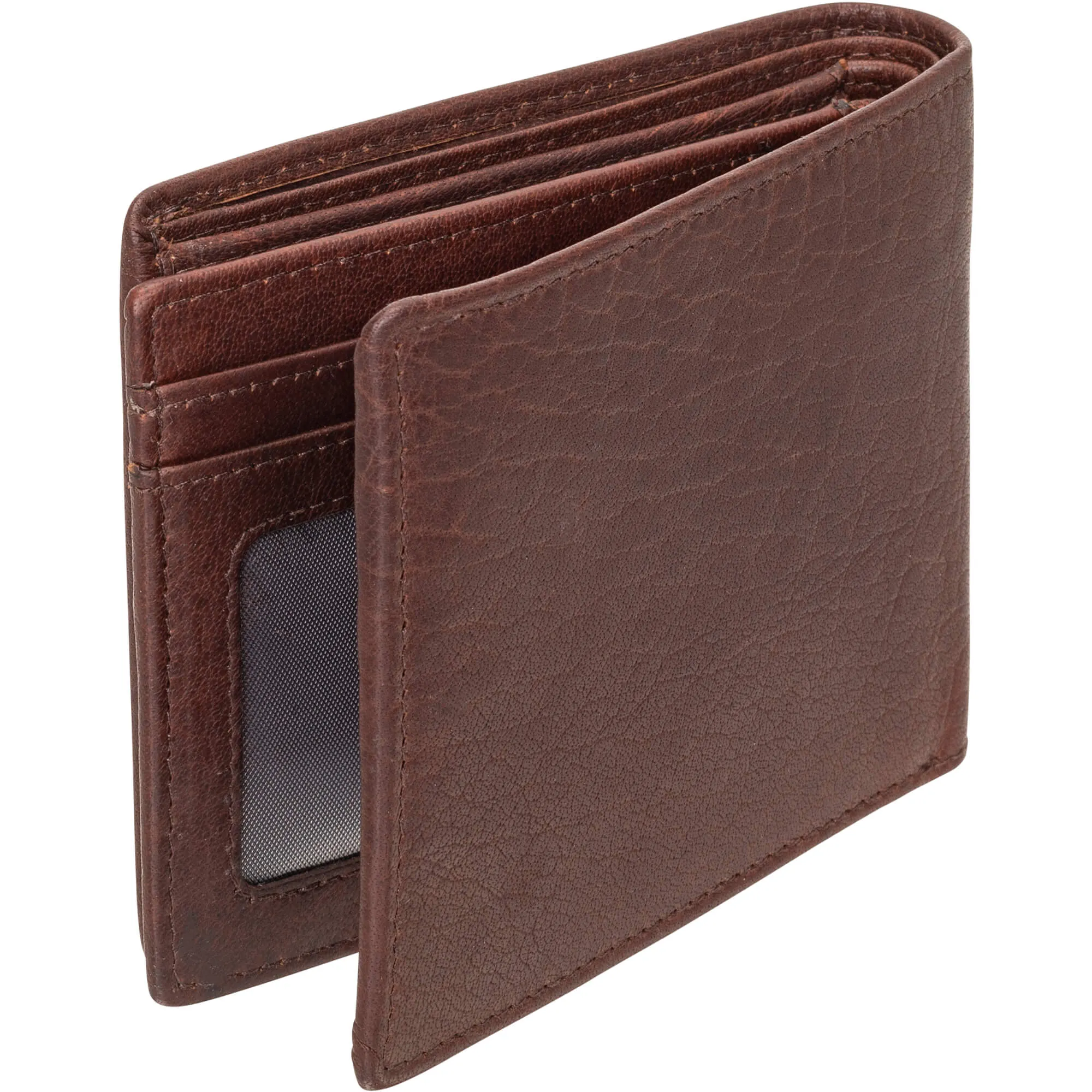 Mancini BUFFALO RFID Secure Center Wing Wallet with Coin Pocket