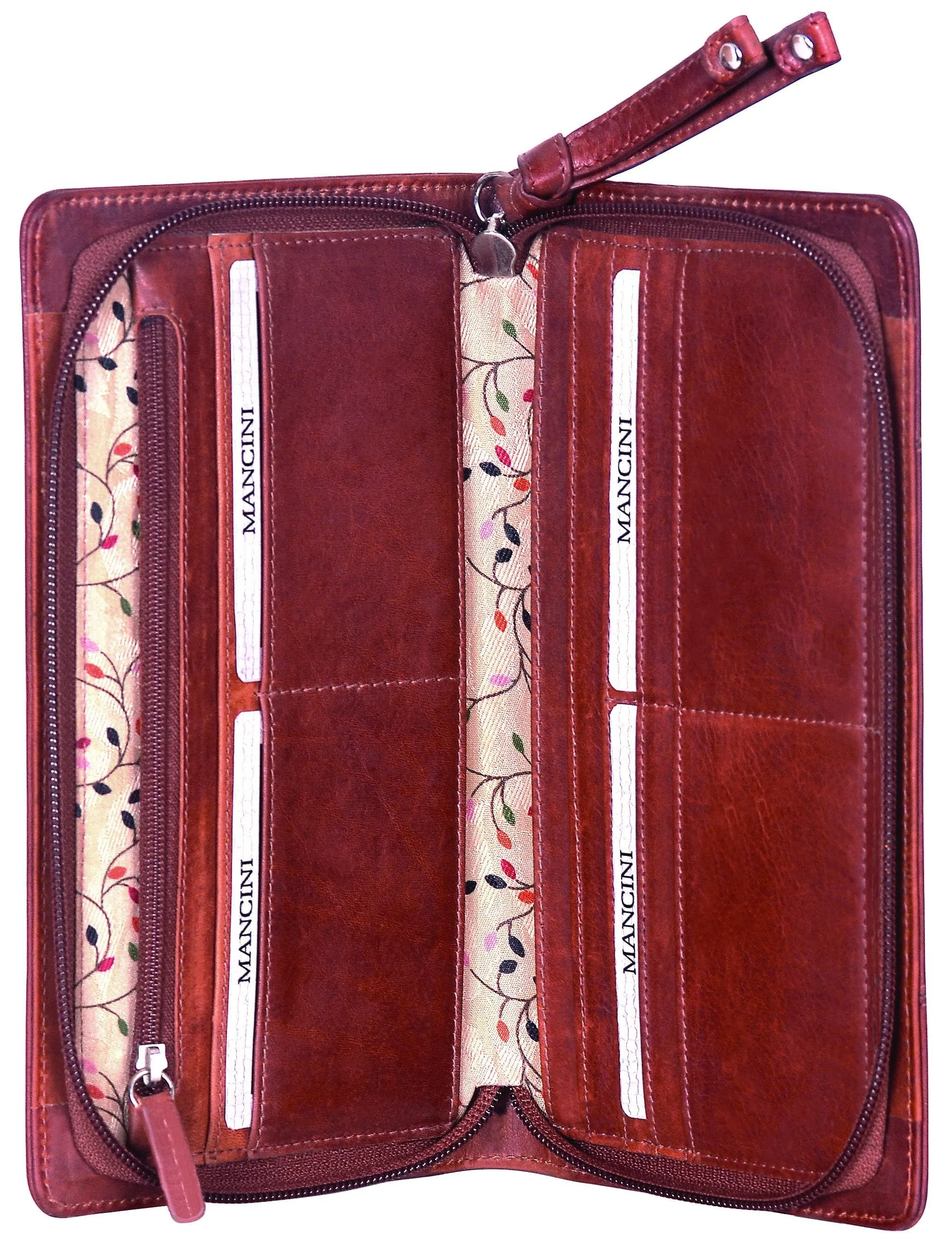 Mancini CASABLANCA Collection Ladies' “Clutch” Wallet (RFID Secure)