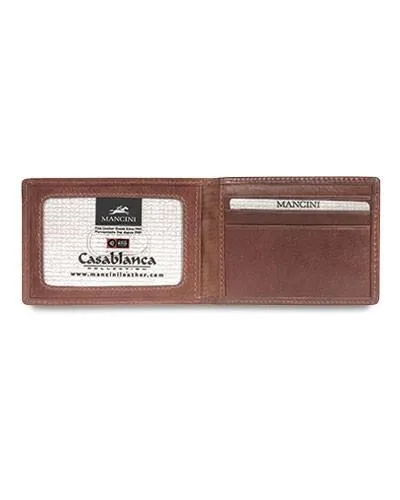 Mancini CASABLANCA Collection Men's Billfold with Removable Passcase (RFID Secure)