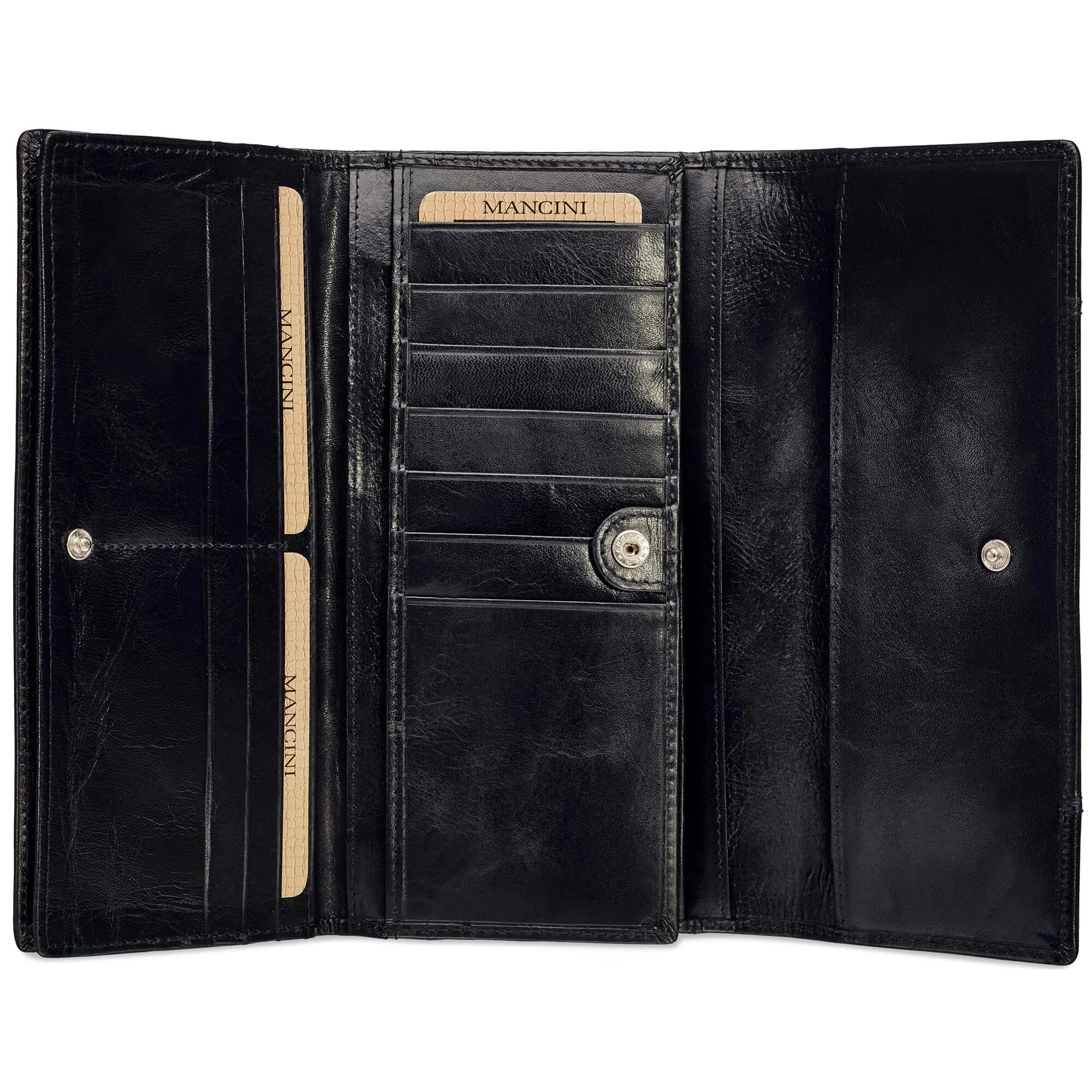 Mancini CASABLANCA Ladies' RFID Secure Trifold Wallet