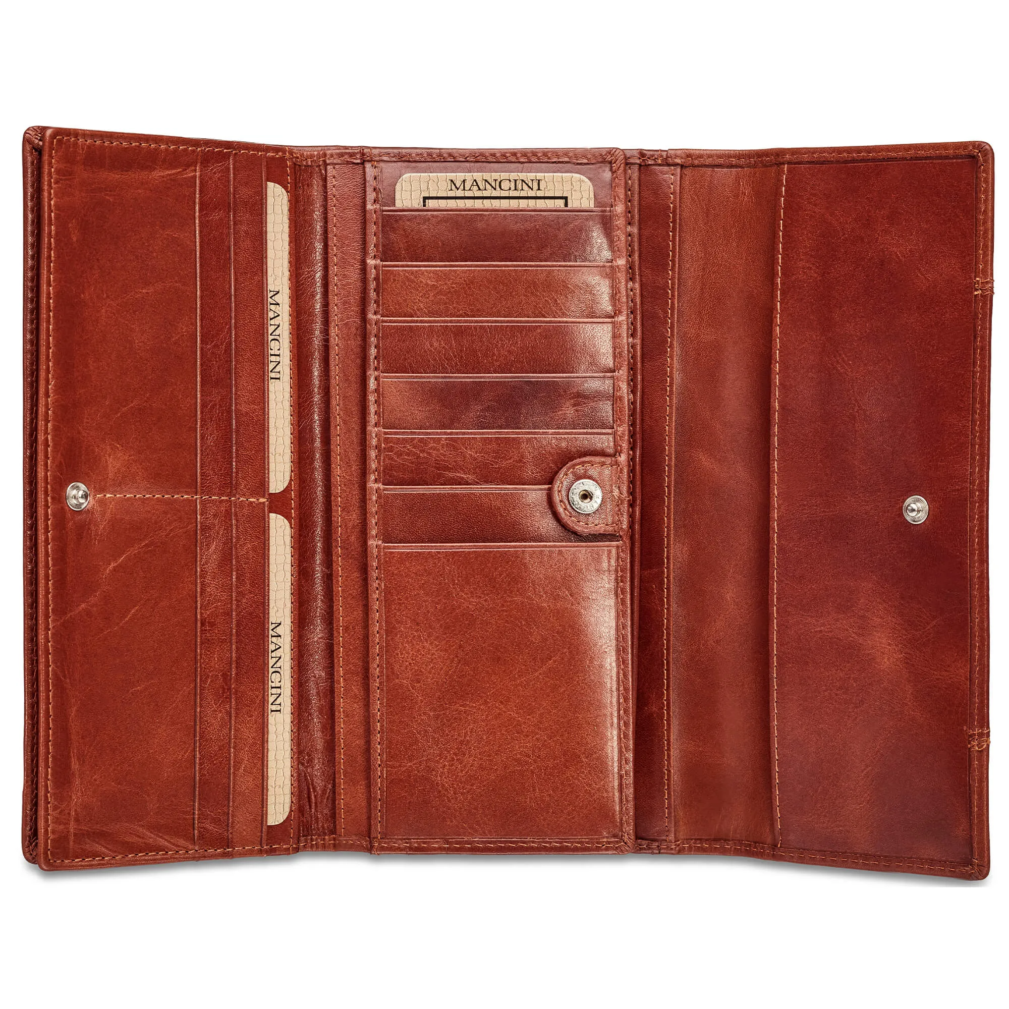 Mancini CASABLANCA Ladies' RFID Secure Trifold Wallet