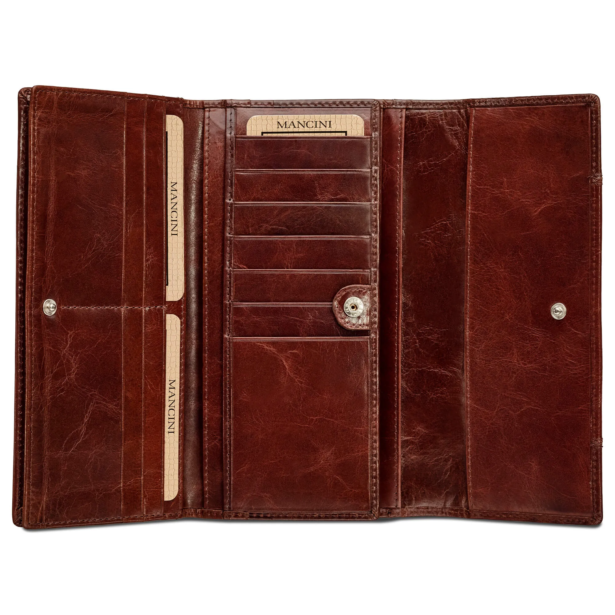 Mancini CASABLANCA Ladies' RFID Secure Trifold Wallet
