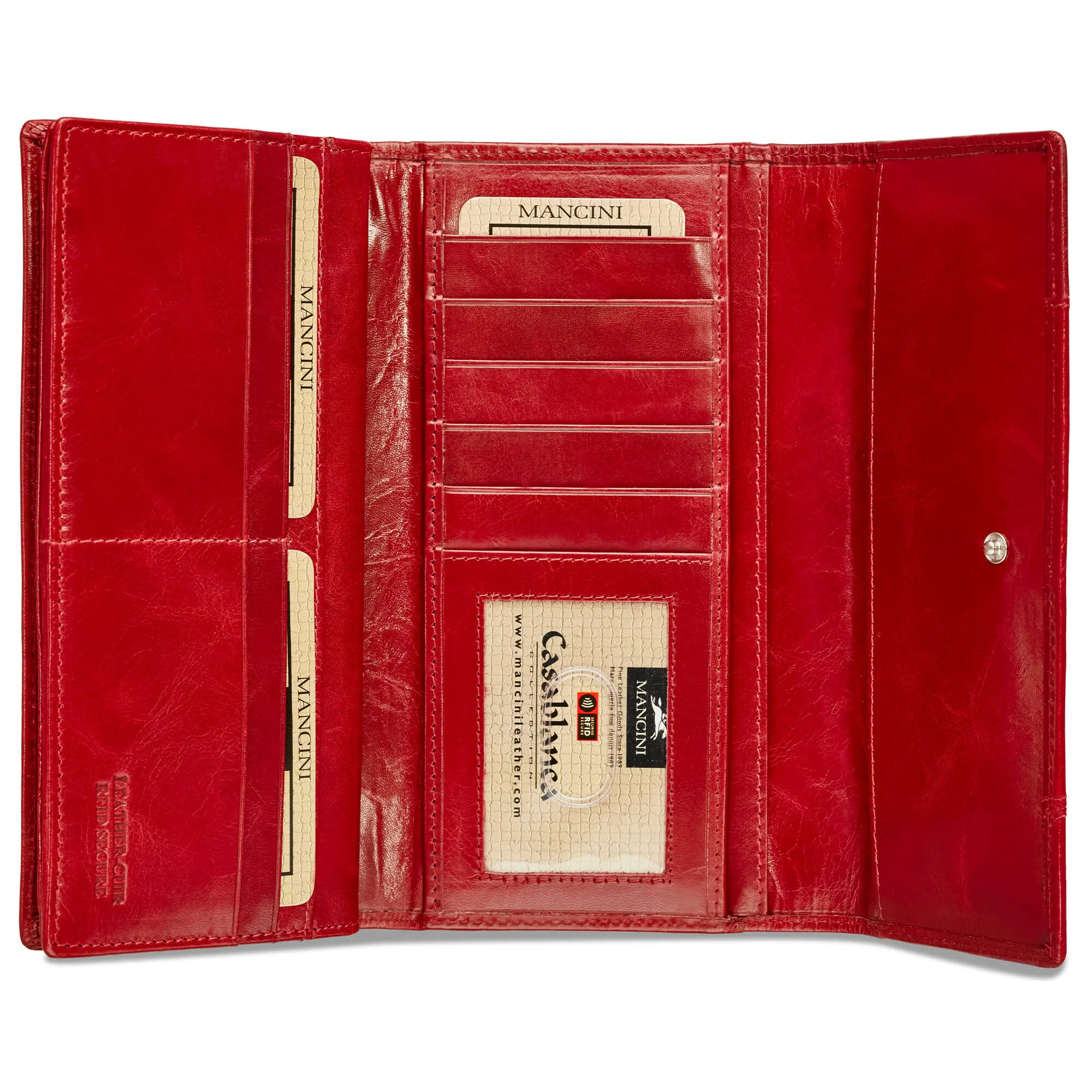 Mancini CASABLANCA Ladies' RFID Secure Trifold Wallet