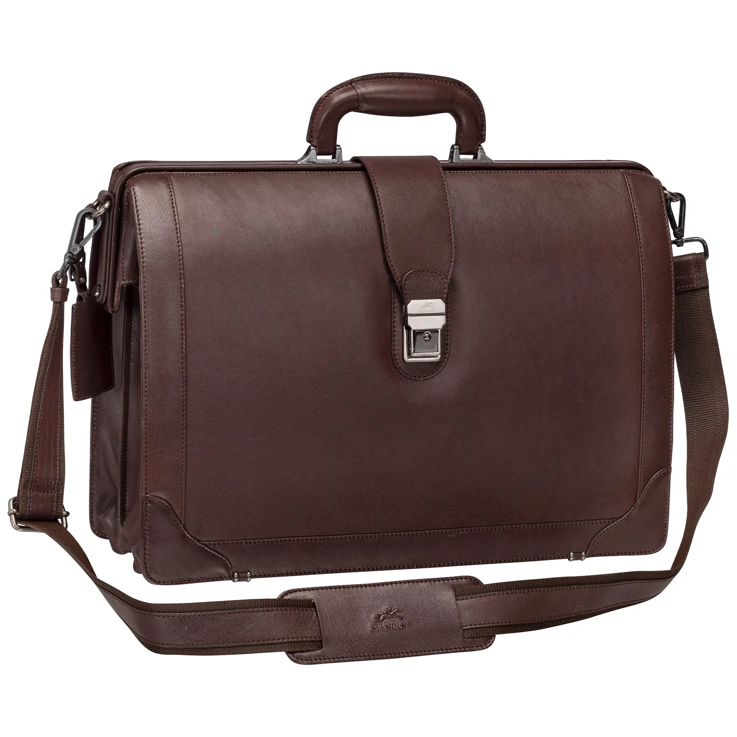 Mancini MILAN Luxurious Litigator Briefcase Pocket for 17.3” Laptop