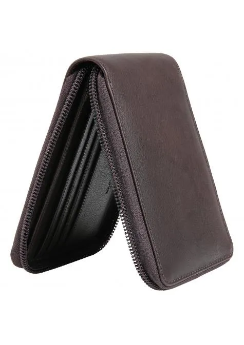 Mancini MONTERREY Men's Zippered Wallet With Removable Passcase