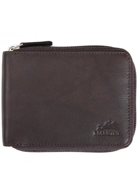 Mancini MONTERREY Men's Zippered Wallet With Removable Passcase