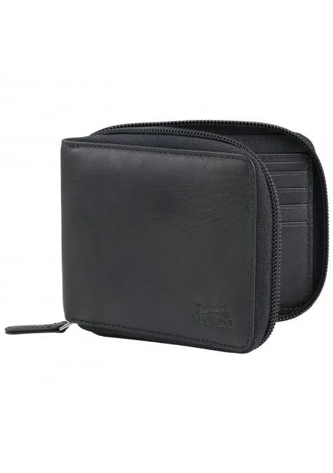 Mancini MONTERREY Men's Zippered Wallet With Removable Passcase