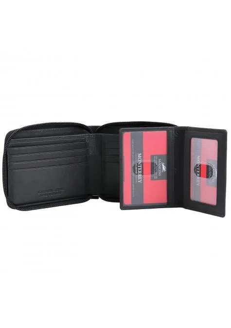 Mancini MONTERREY Men's Zippered Wallet With Removable Passcase