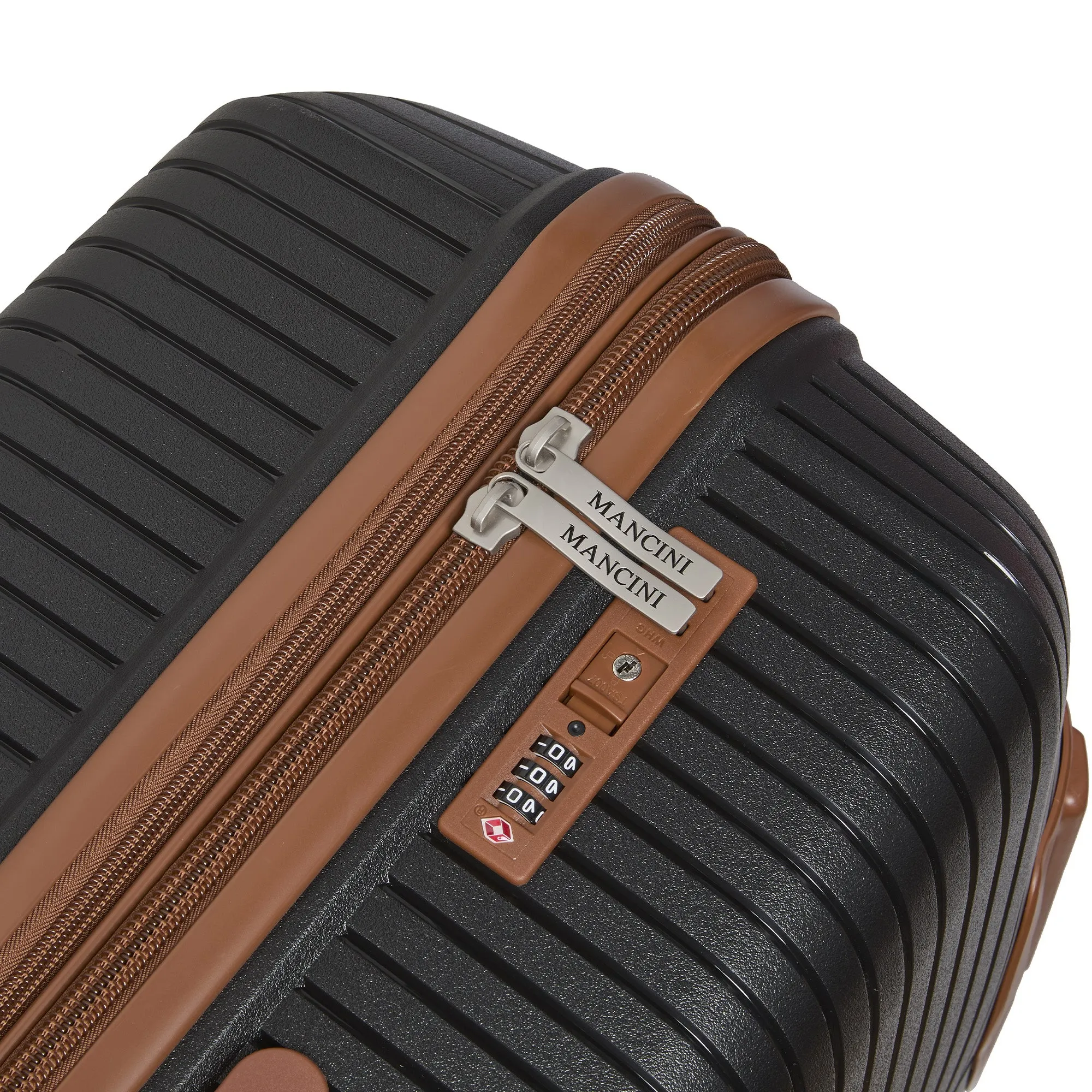 Mancini St. Lucia Collection Polypropylene Spinner Luggage 2-Piece Set (Carry-On & Large)