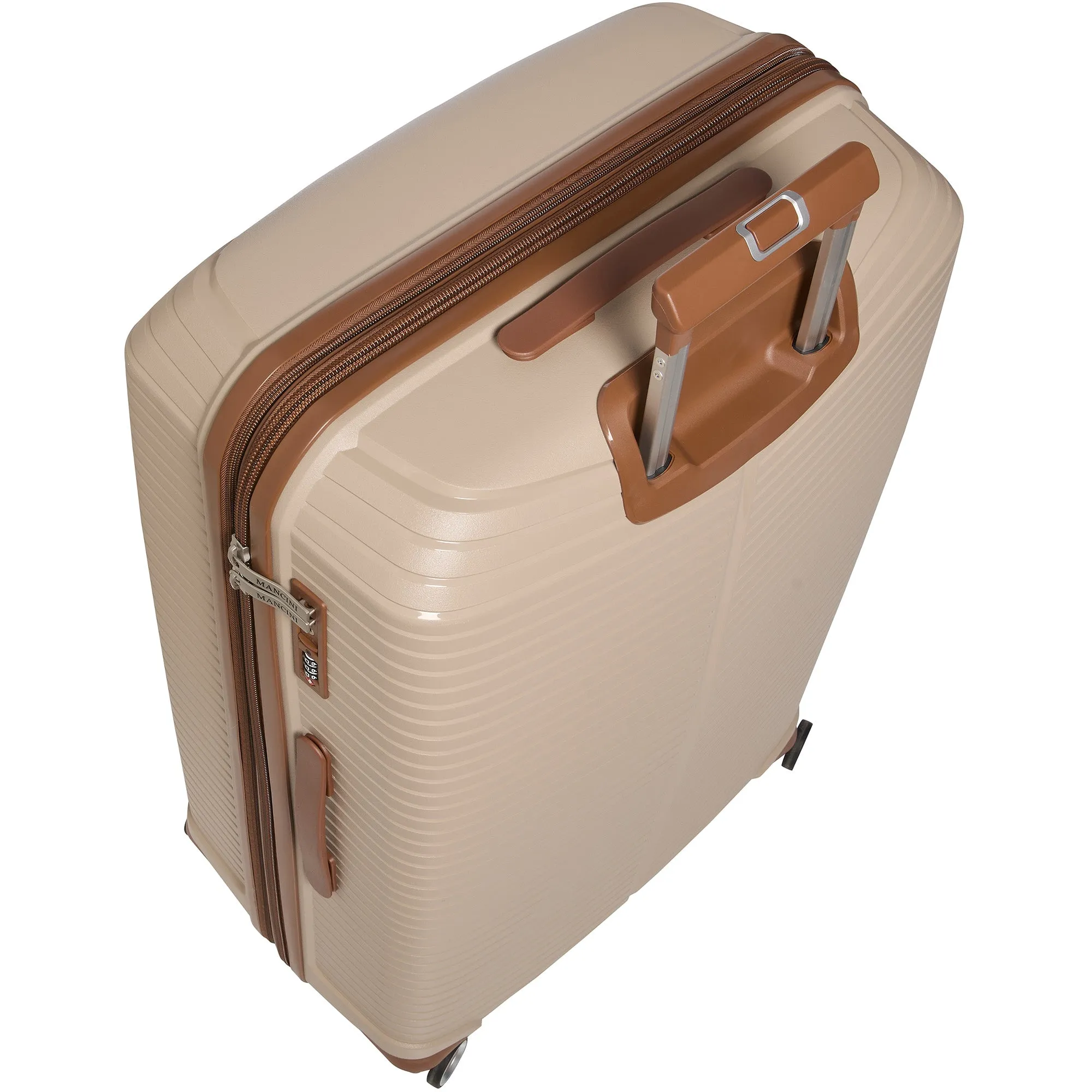 Mancini St. Lucia Collection Polypropylene Spinner Luggage 2-Piece Set (Carry-On & Large)