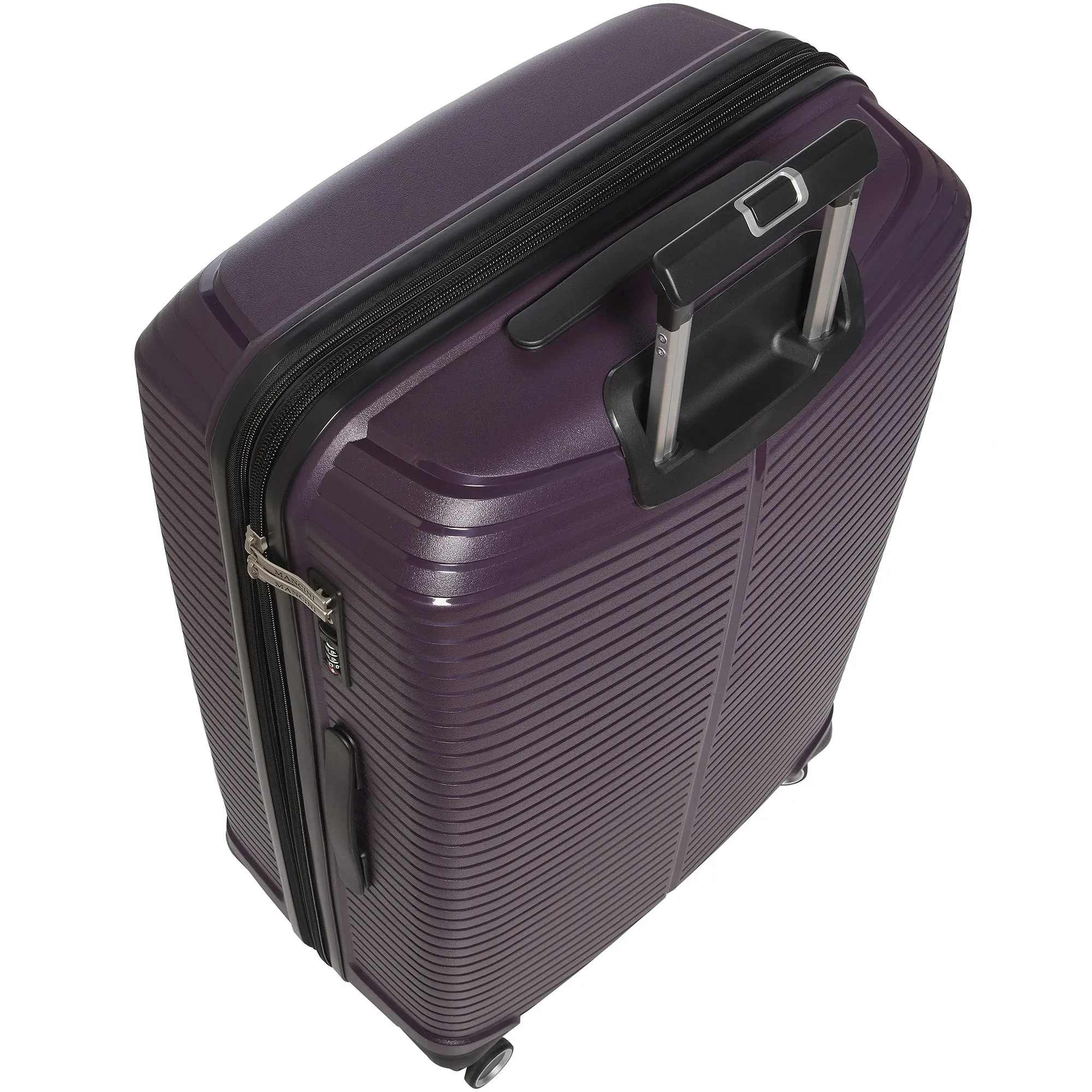 Mancini St. Lucia Collection Polypropylene Spinner Luggage 2-Piece Set (Carry-On & Large)