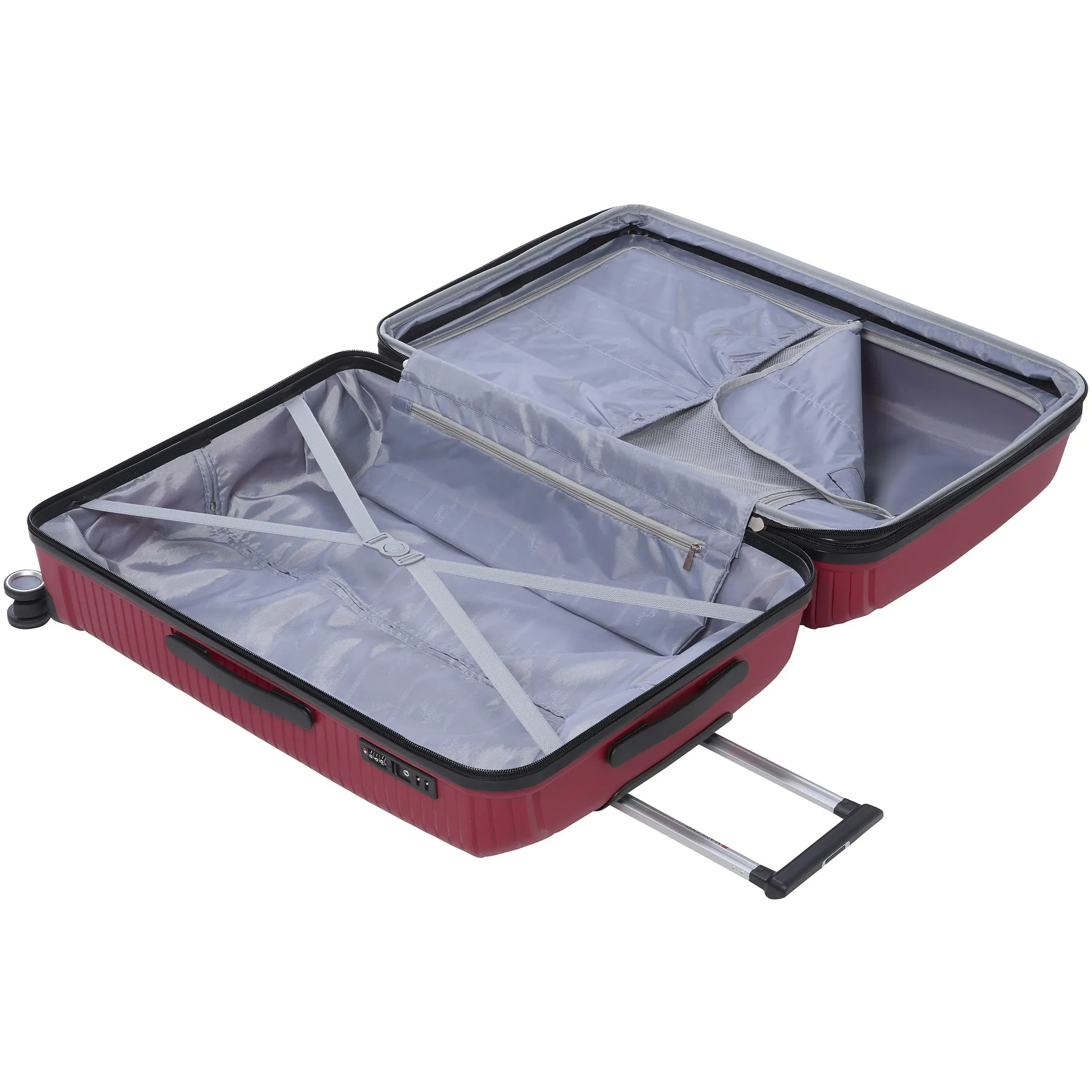 Mancini St. Lucia Collection Polypropylene Spinner Luggage 2-Piece Set (Carry-On & Large)