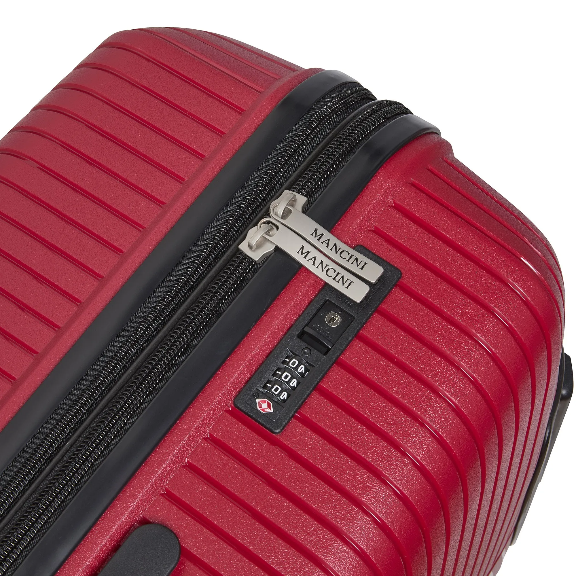 Mancini St. Lucia Collection Polypropylene Spinner Luggage 2-Piece Set (Carry-On & Large)