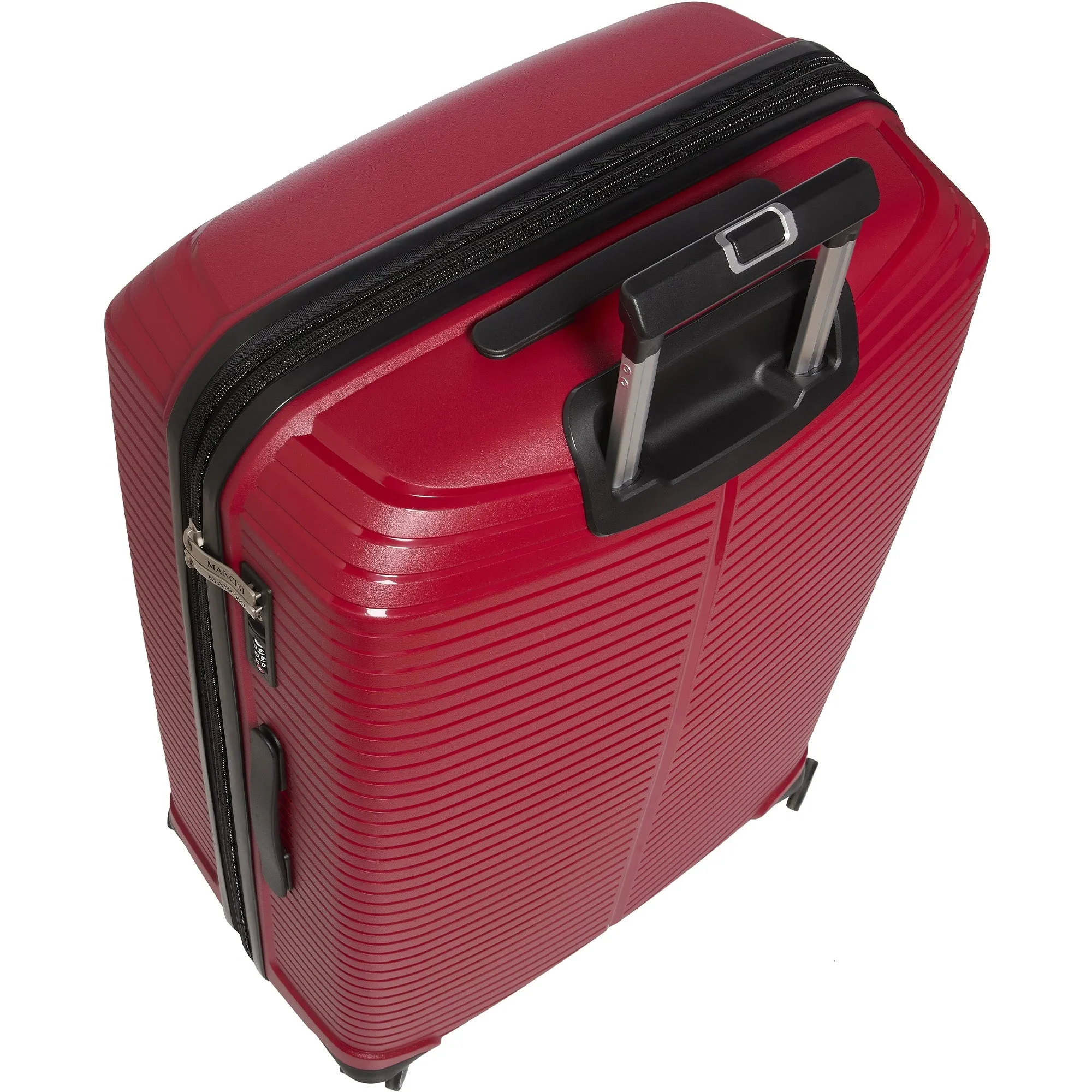 Mancini St. Lucia Collection Polypropylene Spinner Luggage 2-Piece Set (Carry-On & Large)