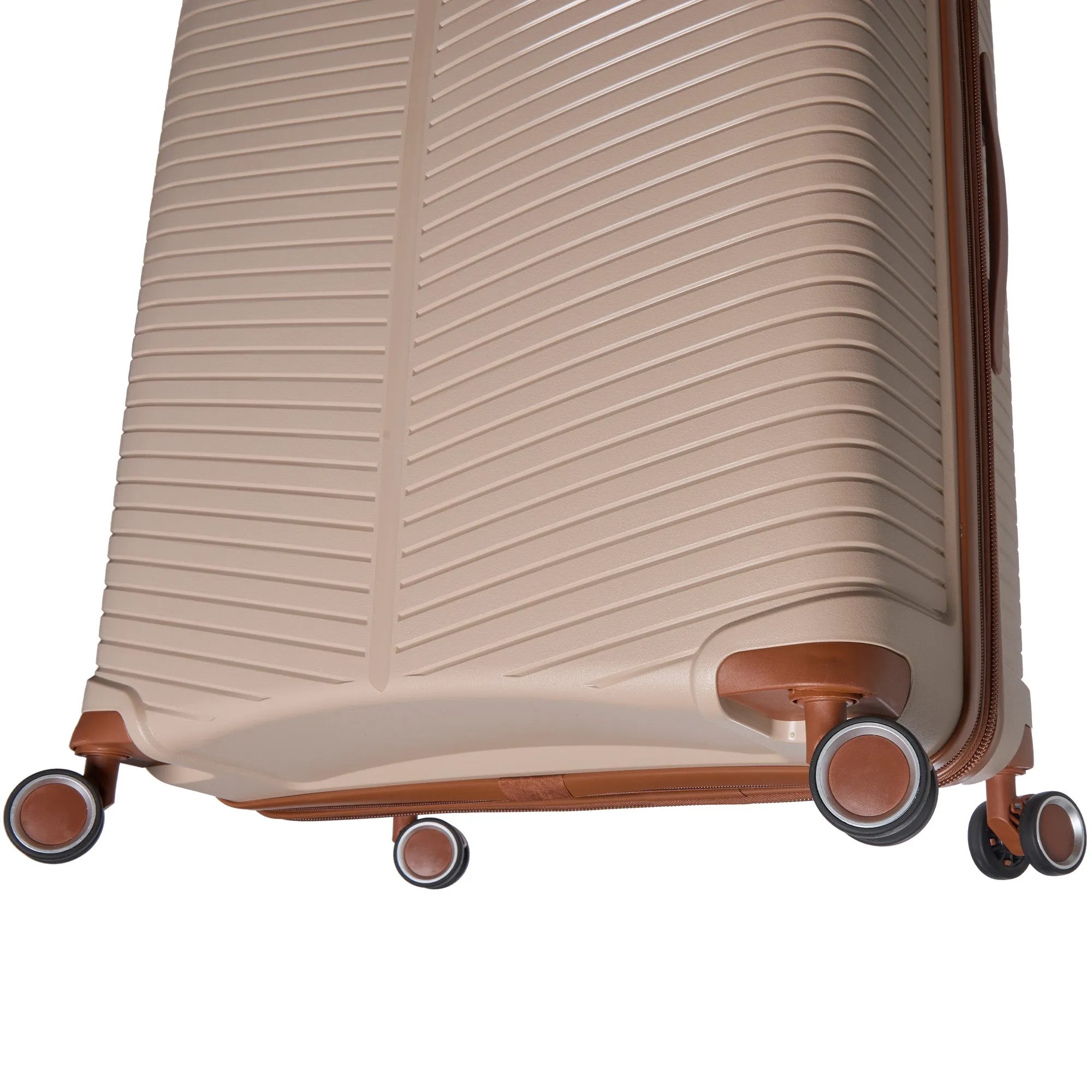 Mancini St. Lucia Collection Polypropylene Spinner Luggage 2-Piece Set (Carry-On & Large)