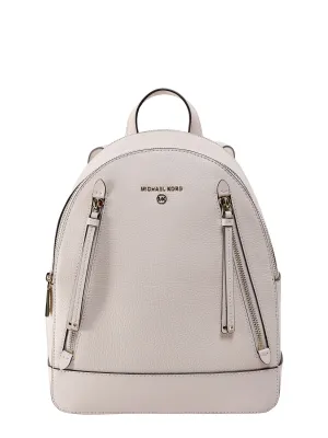 Michael Kors Logo Plaque Zipped Backpack
