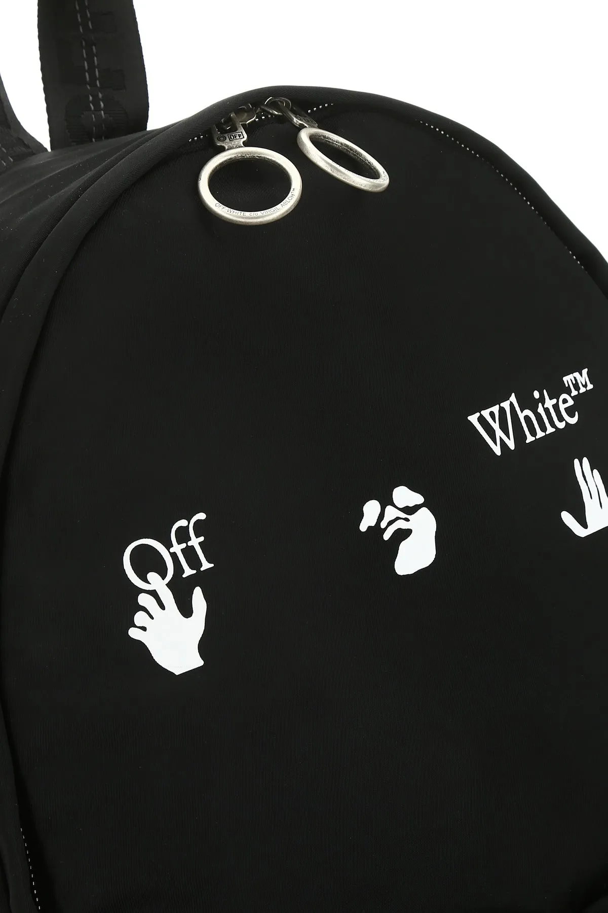 Off-White Logo Printed Zip-Up Backpack