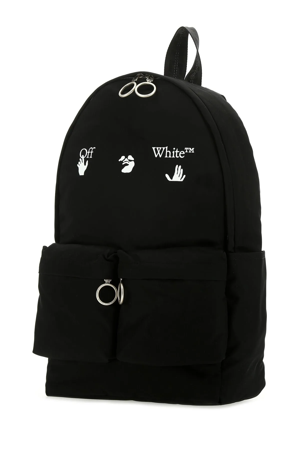 Off-White Logo Printed Zip-Up Backpack