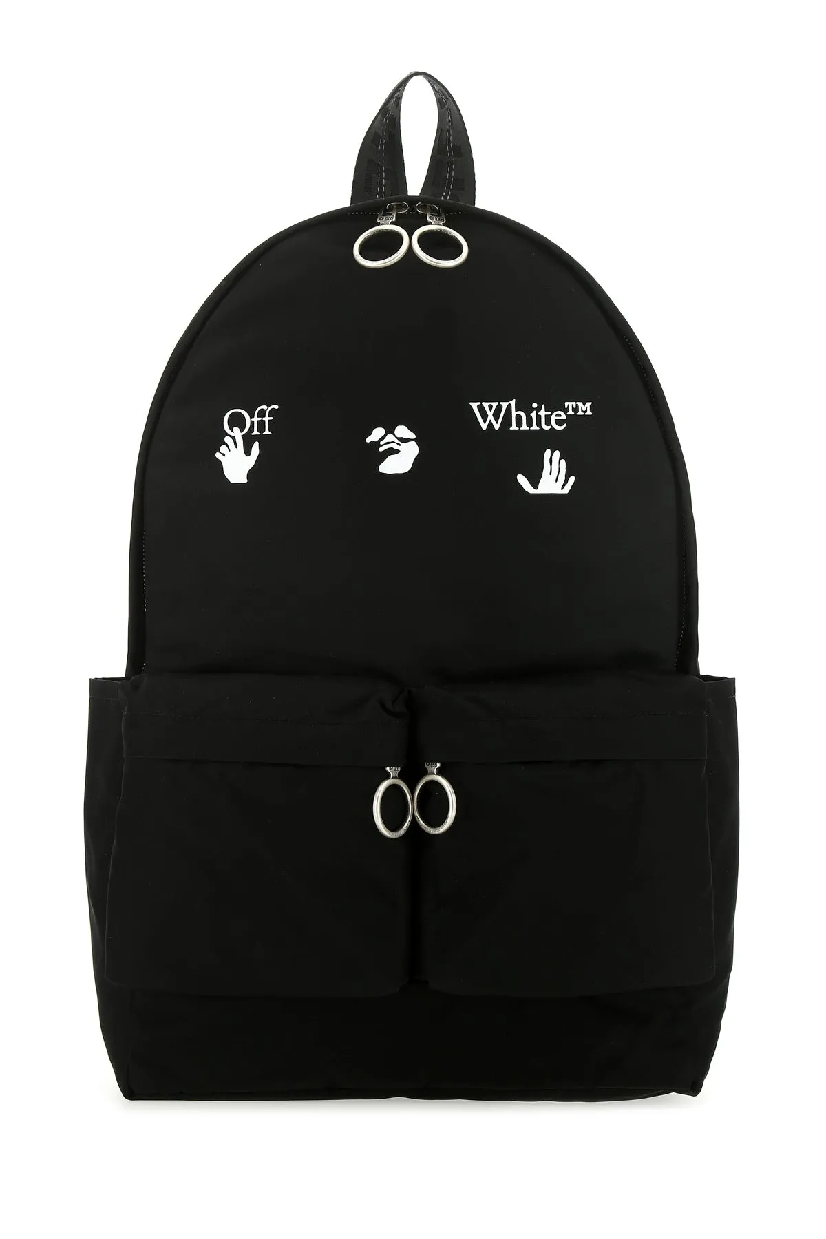 Off-White Logo Printed Zip-Up Backpack