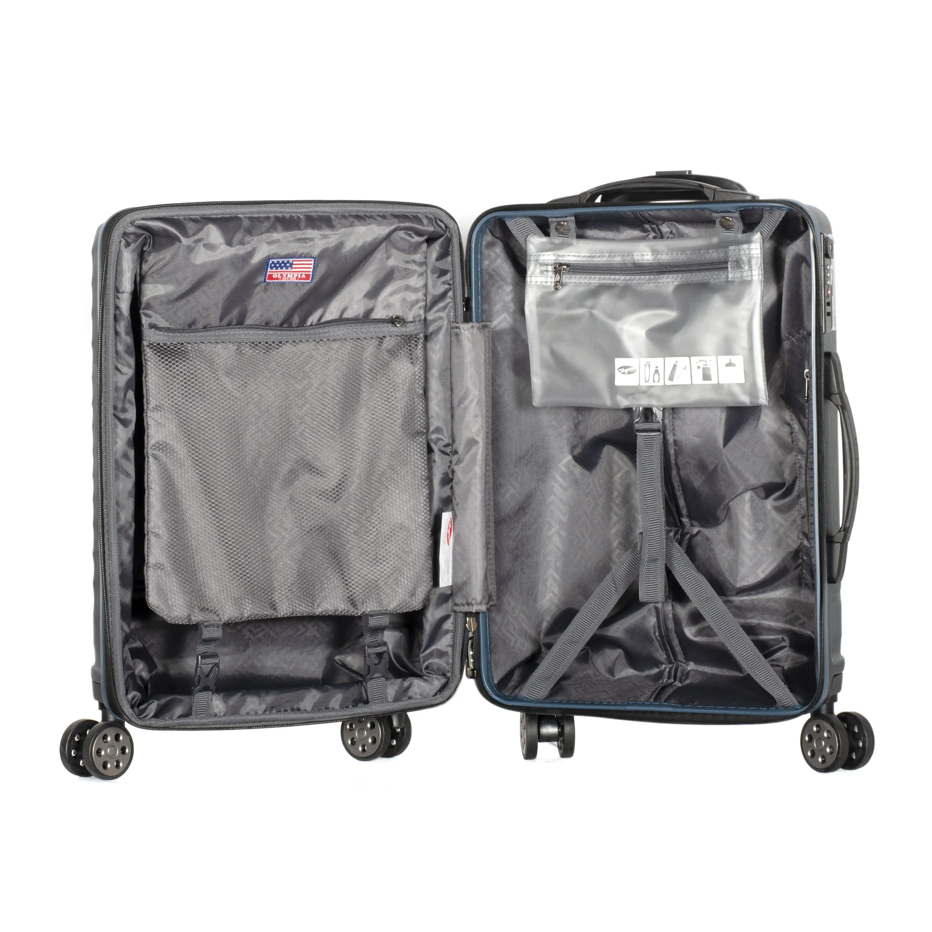 Olympia Matrix Carry-On and Multi-Purpose Tote Set (Blue)
