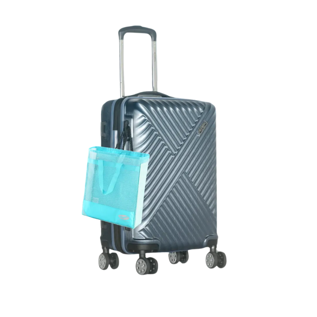 Olympia Matrix Carry-On and Multi-Purpose Tote Set (Blue)