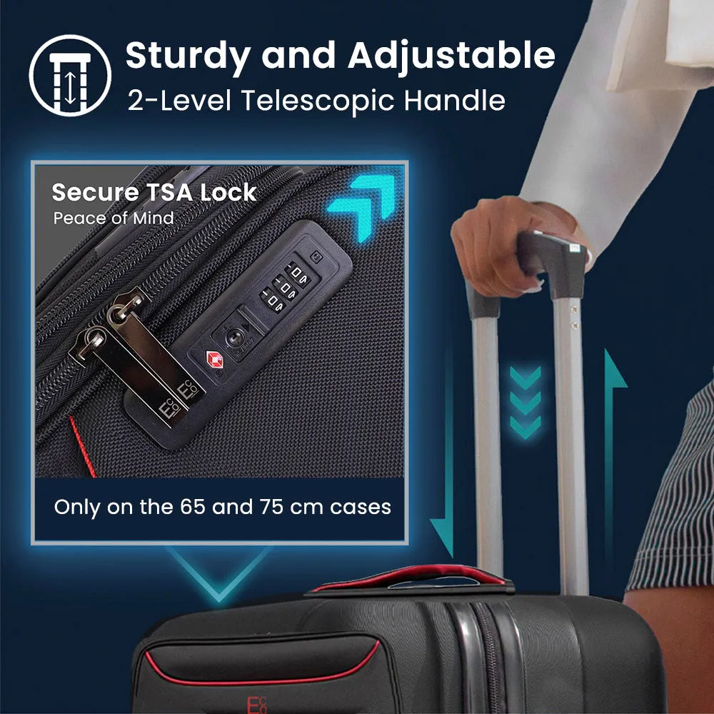 Pre-Order Monaco Softshell Luggage Set on 360° Spinner Wheels with TSA Lock