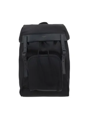 Saint Laurent City Flap Logo Printed Backpack