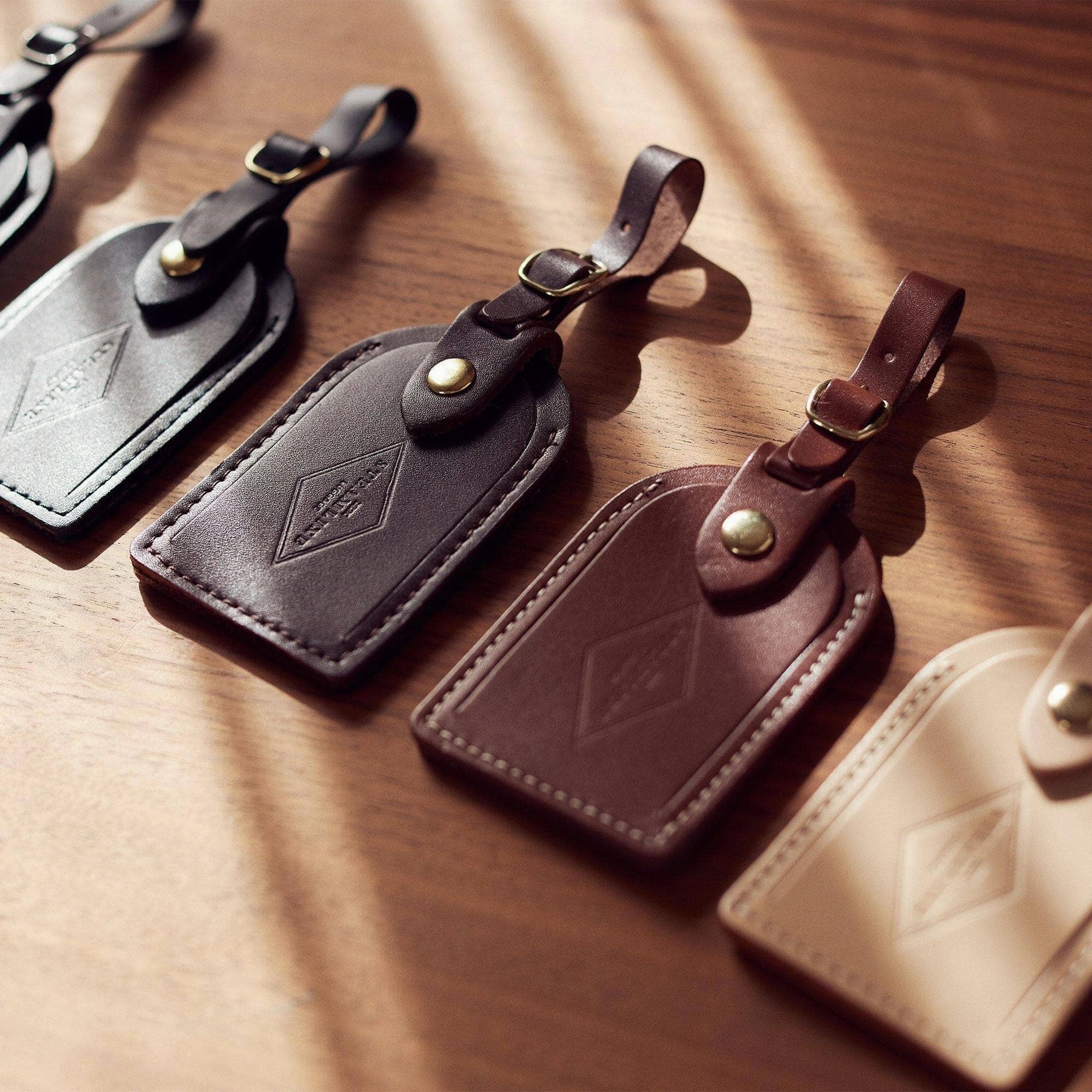 Sea Green Leather - Luggage Tag