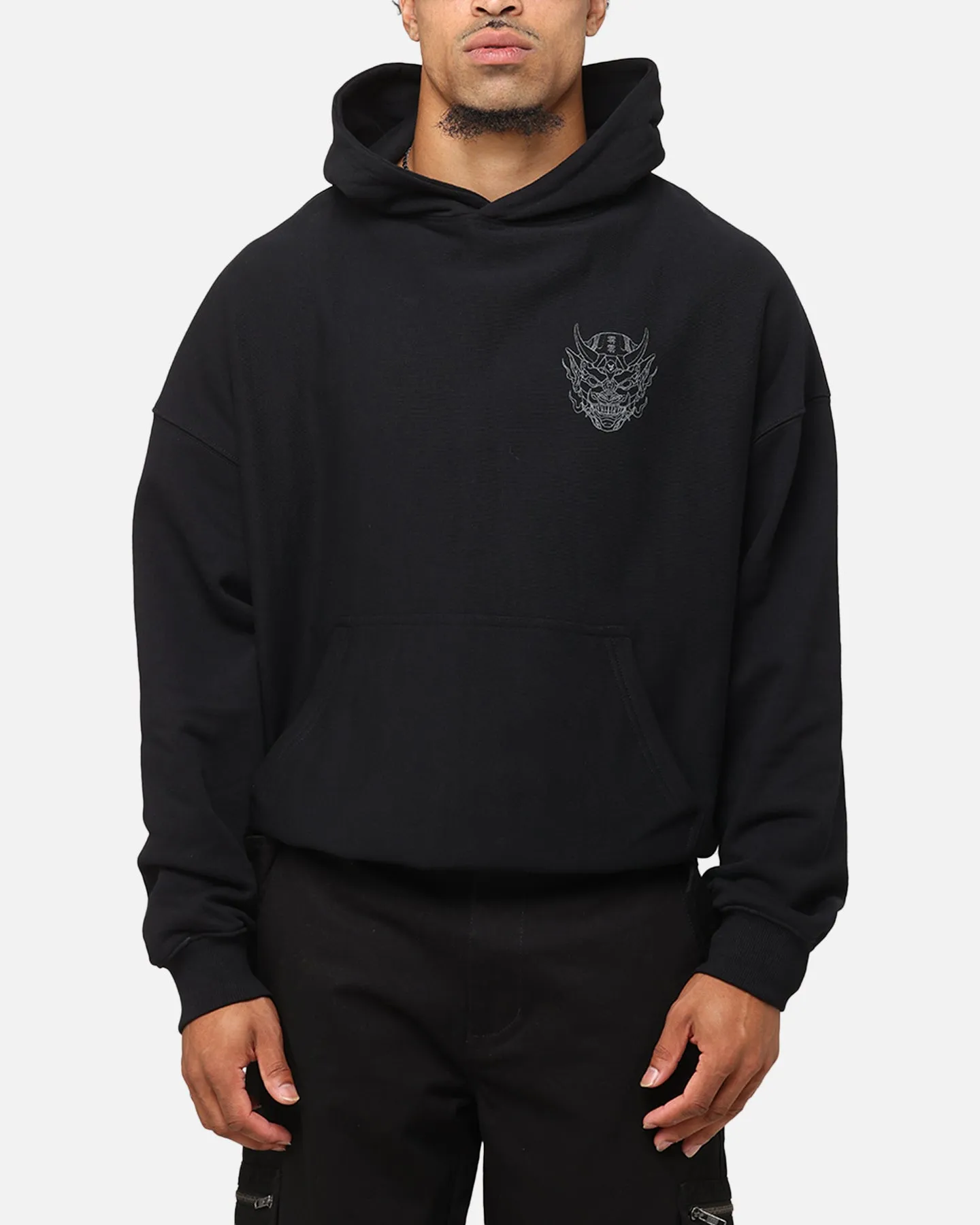 The Anti Order Akuma Boxy Hoodie Black/Grey
