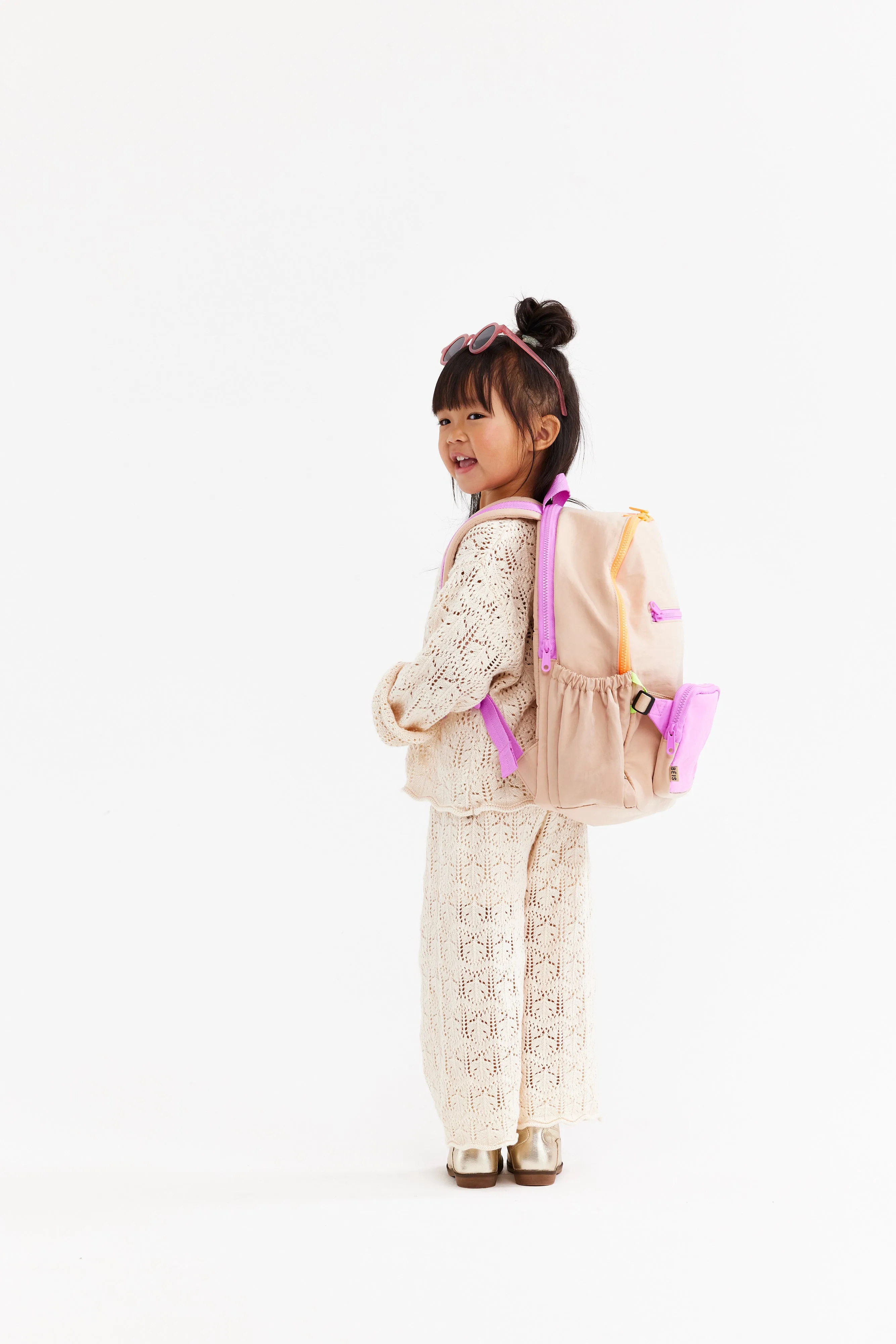 The Kids Backpack in Beige