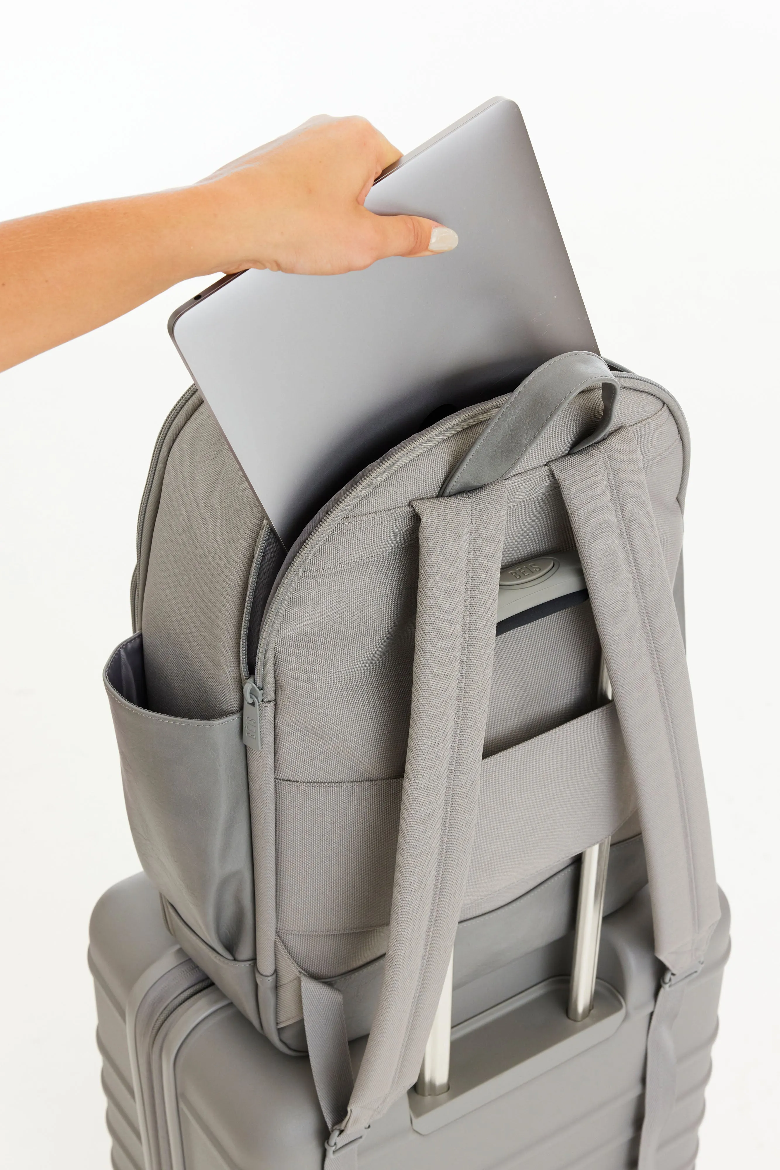 The Travel Backpack in Grey