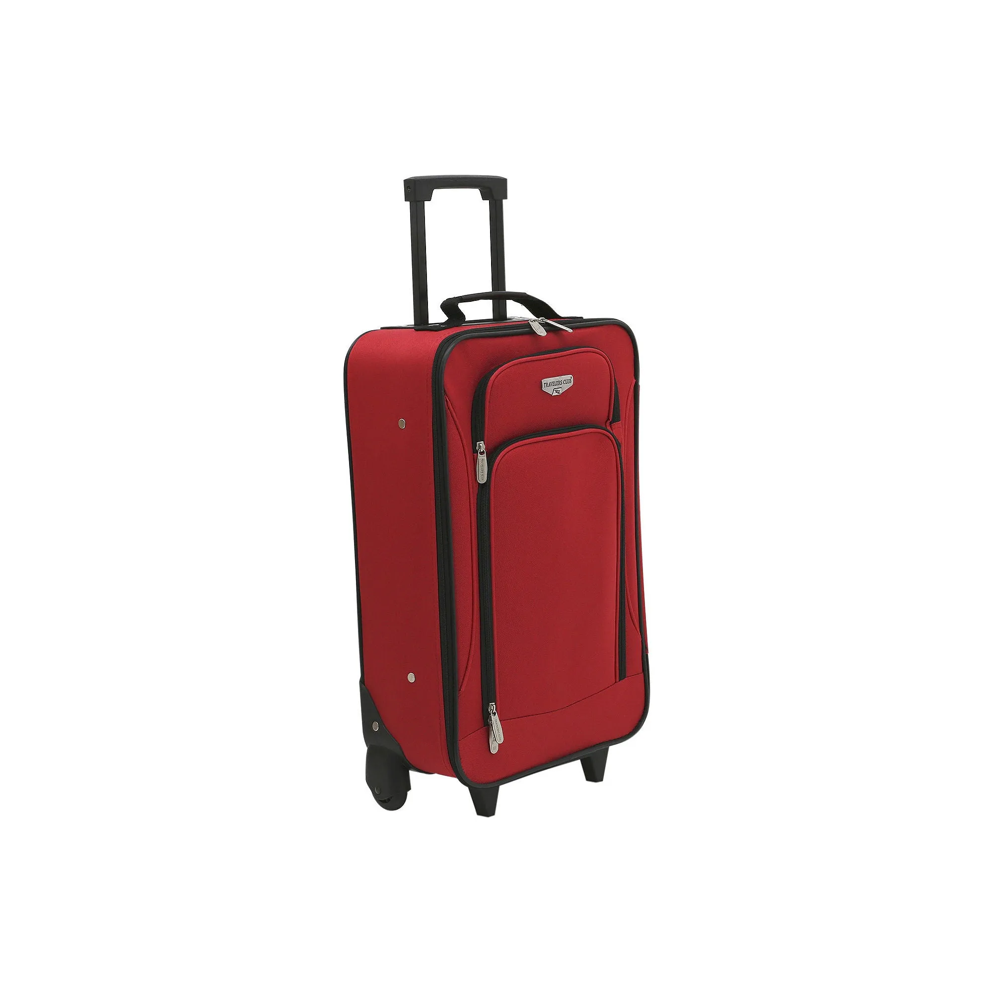 Traveler's Club EVA-12203-600 Softside Carry-On Value Luggage Set, Red