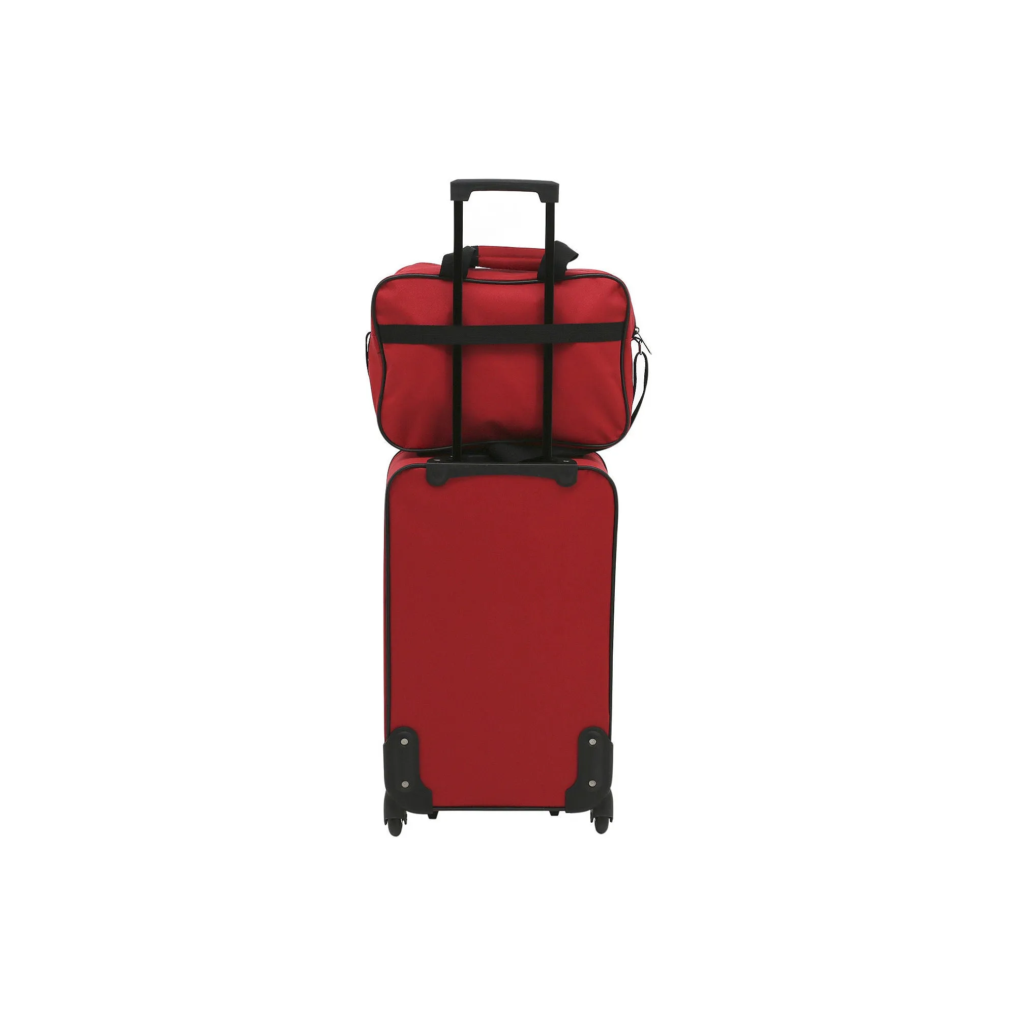 Traveler's Club EVA-12203-600 Softside Carry-On Value Luggage Set, Red
