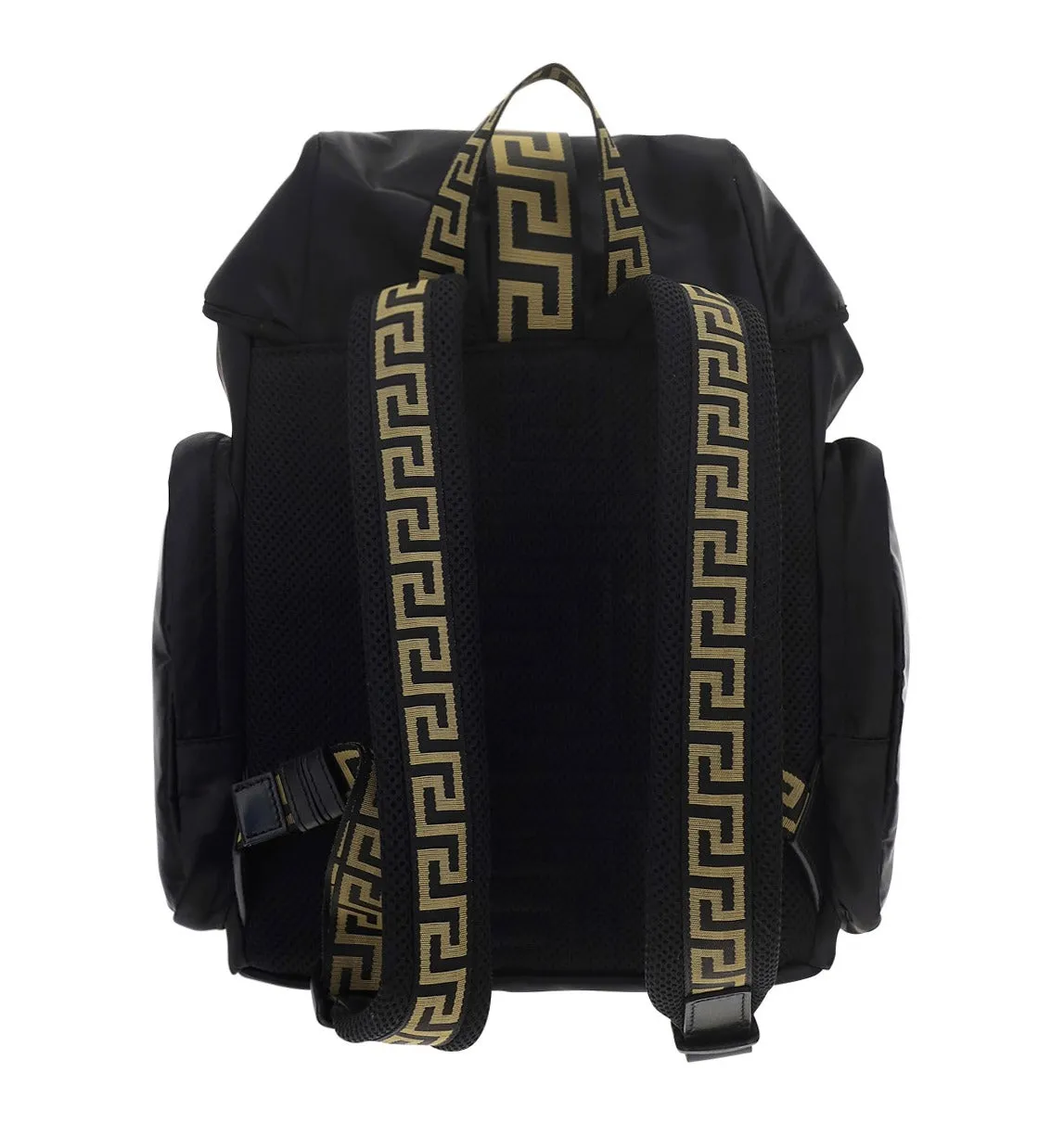 Versace Buckled Logo Detailed Backpack