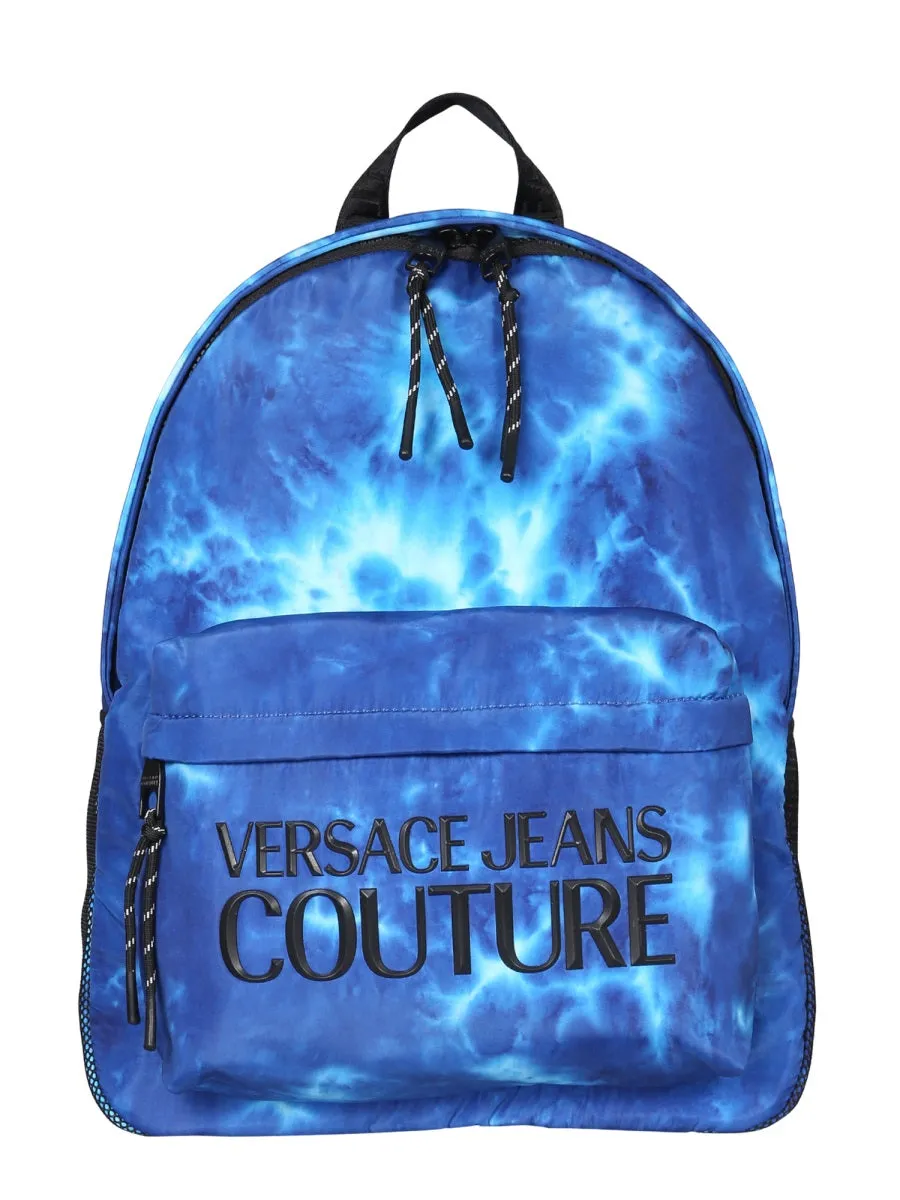 Versace Jeans Couture Tie-Dye Logo Detailed Backpack