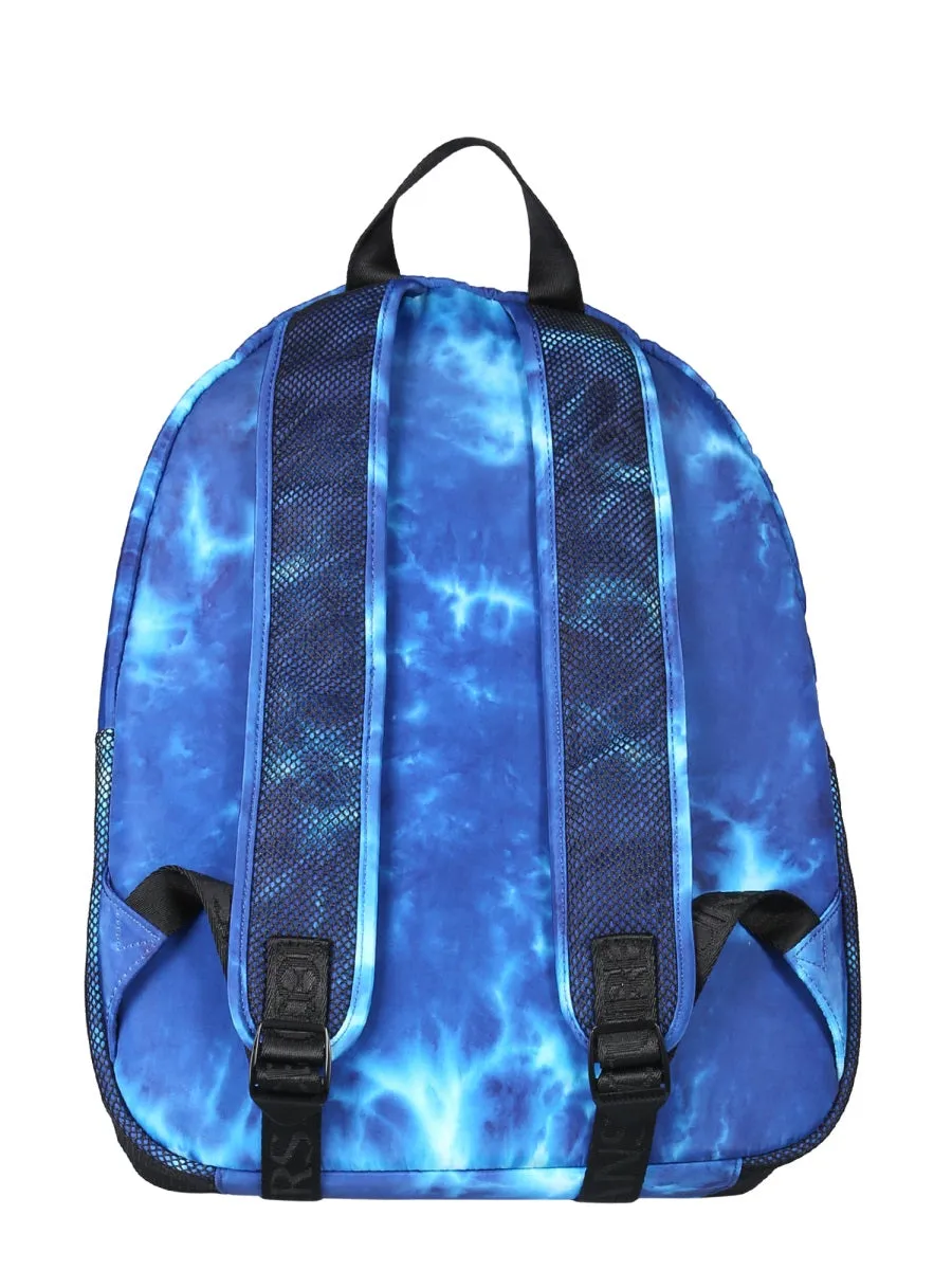 Versace Jeans Couture Tie-Dye Logo Detailed Backpack